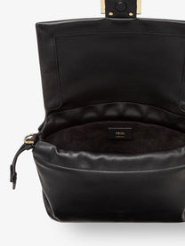 Fendi Women's Mamma Baguette Medium Leather Crossbody Bag Black