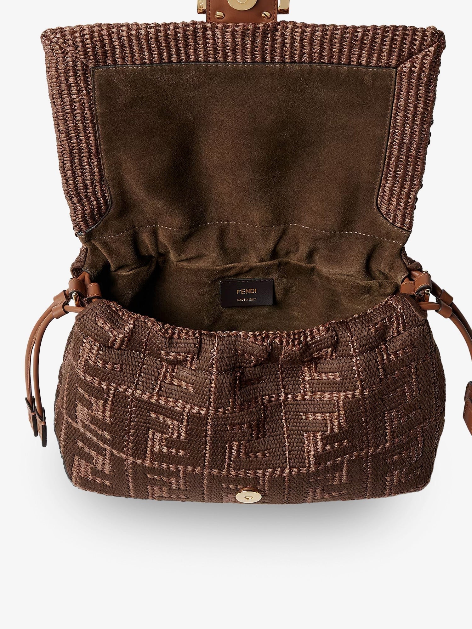 Fendi Women's Mamma Baguette Medium Raffia Handbag SELLIER+OS
