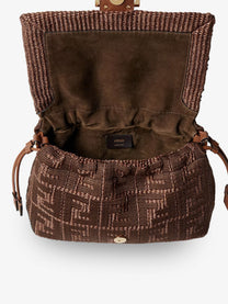 Fendi Women's Mamma Baguette Medium Raffia Handbag SELLIER+OS