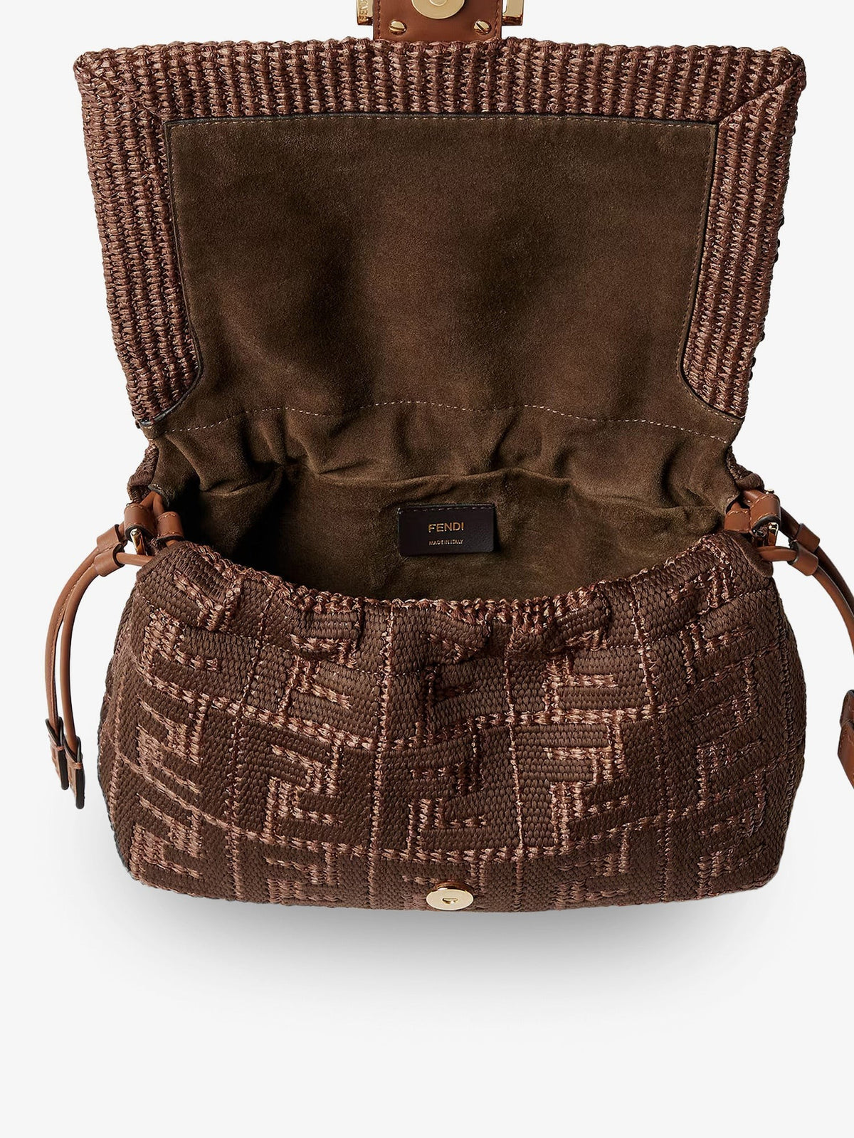Fendi Women's Mamma Baguette Medium Raffia Handbag SELLIER+OS