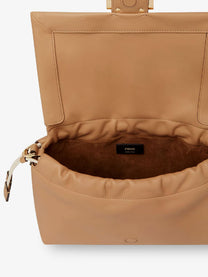 Fendi Women's Mamma Baguette Small Leather Crossbody Bag Brown