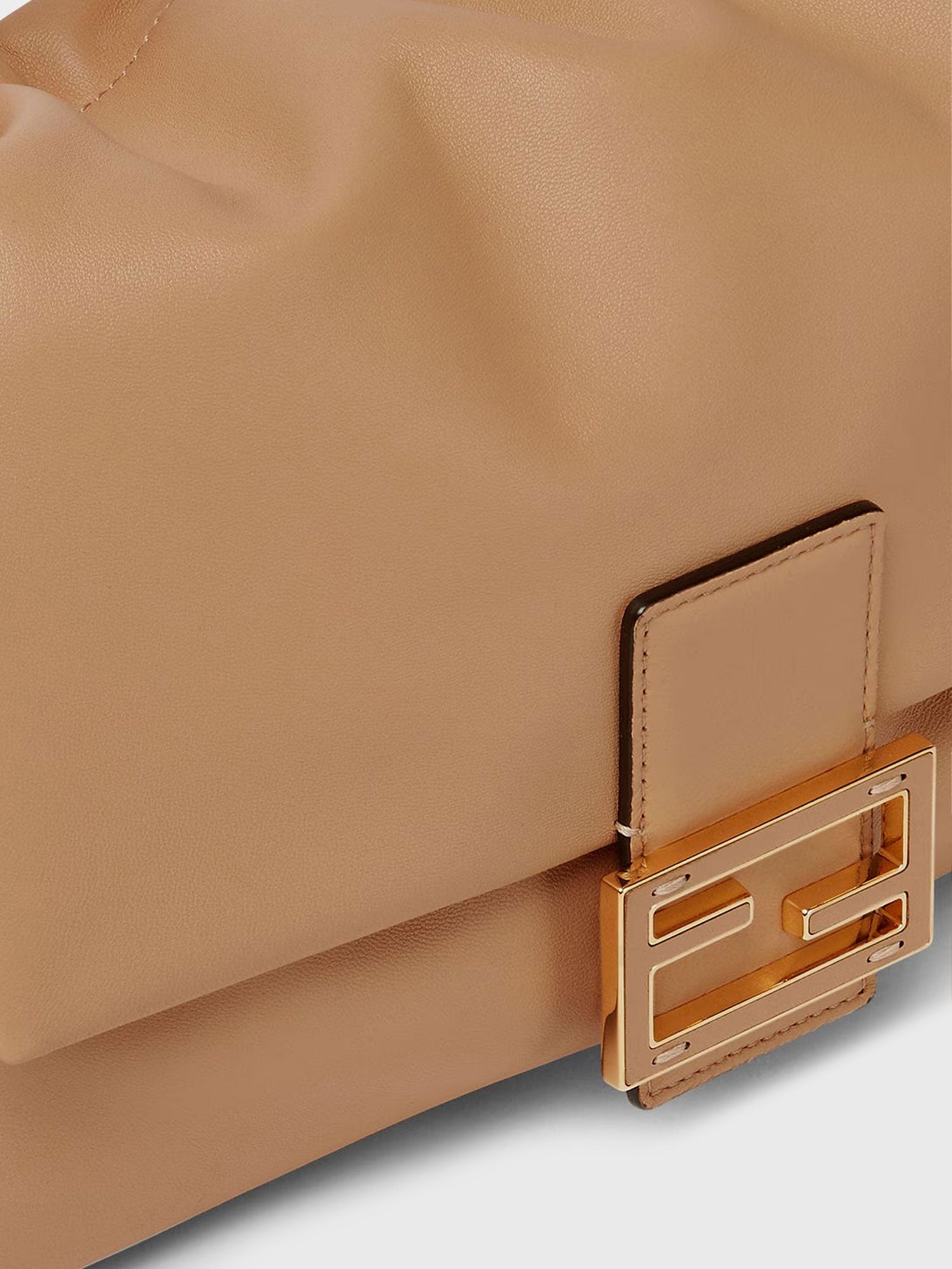 Fendi Women's Mamma Baguette Small Leather Crossbody Bag Brown