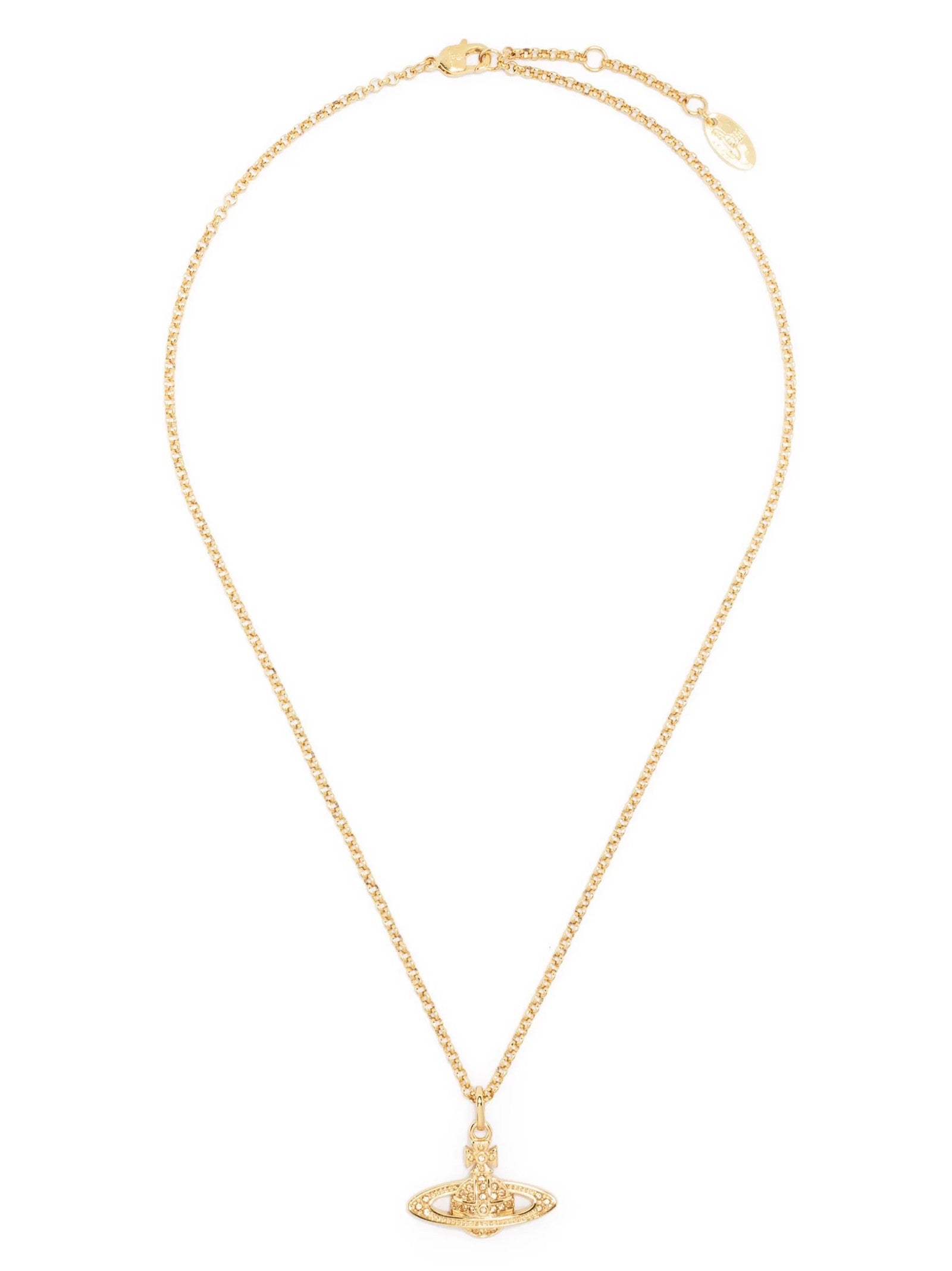 Vivienne Westwood Man Mini Bas Relief Orb Necklace Gold