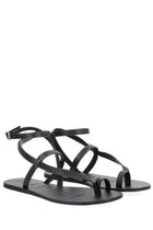 Manebi Women's Leather Sandals Black, view 2