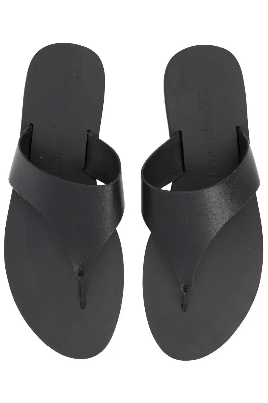 Manebi Women's Leather Sandals Black, view 5
