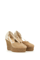 Manebi Women's Wedge Espadrilles Beige, view 3