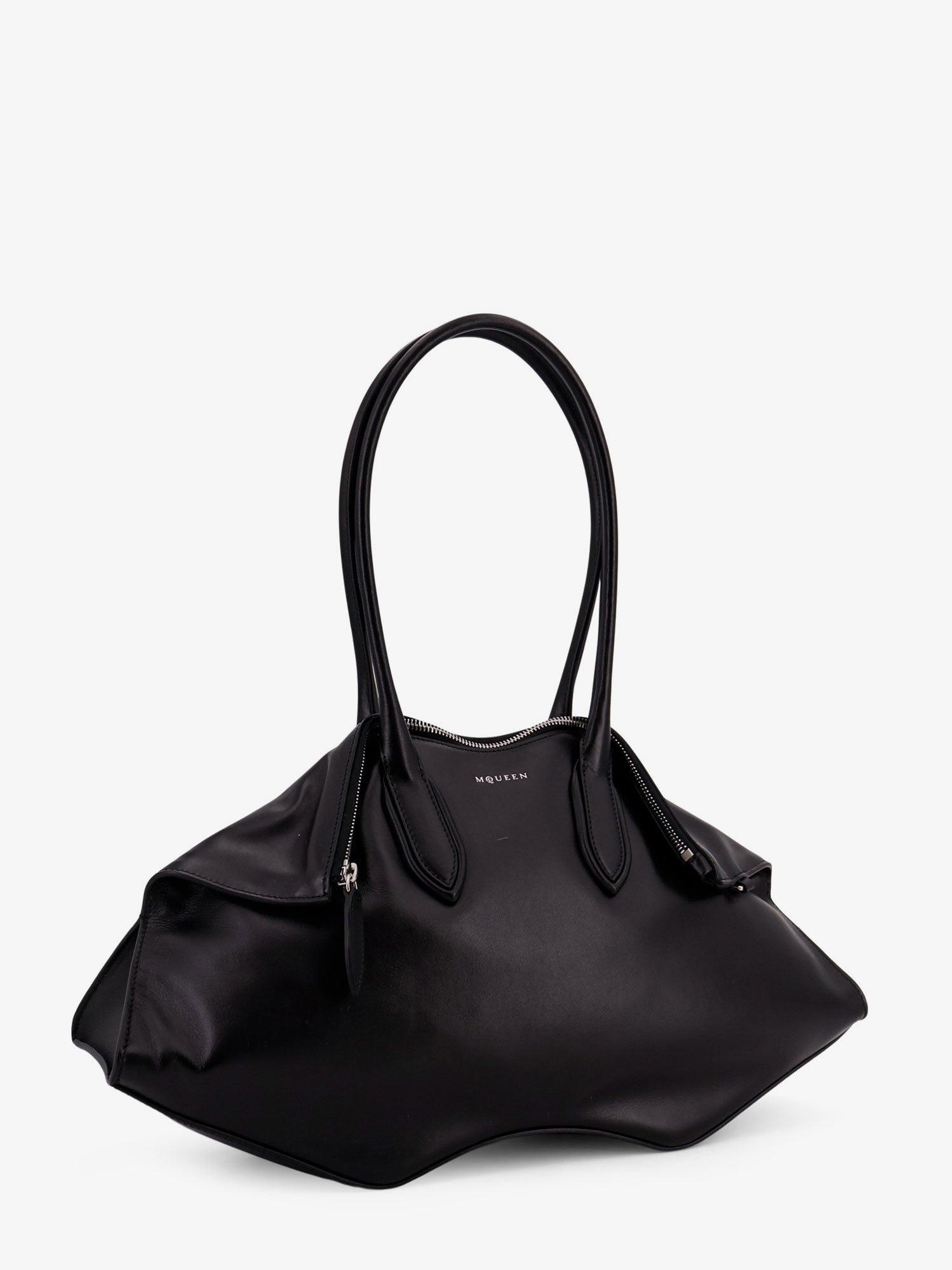 Alexander McQueen Women's Manta Leather Shoulder Bag Black