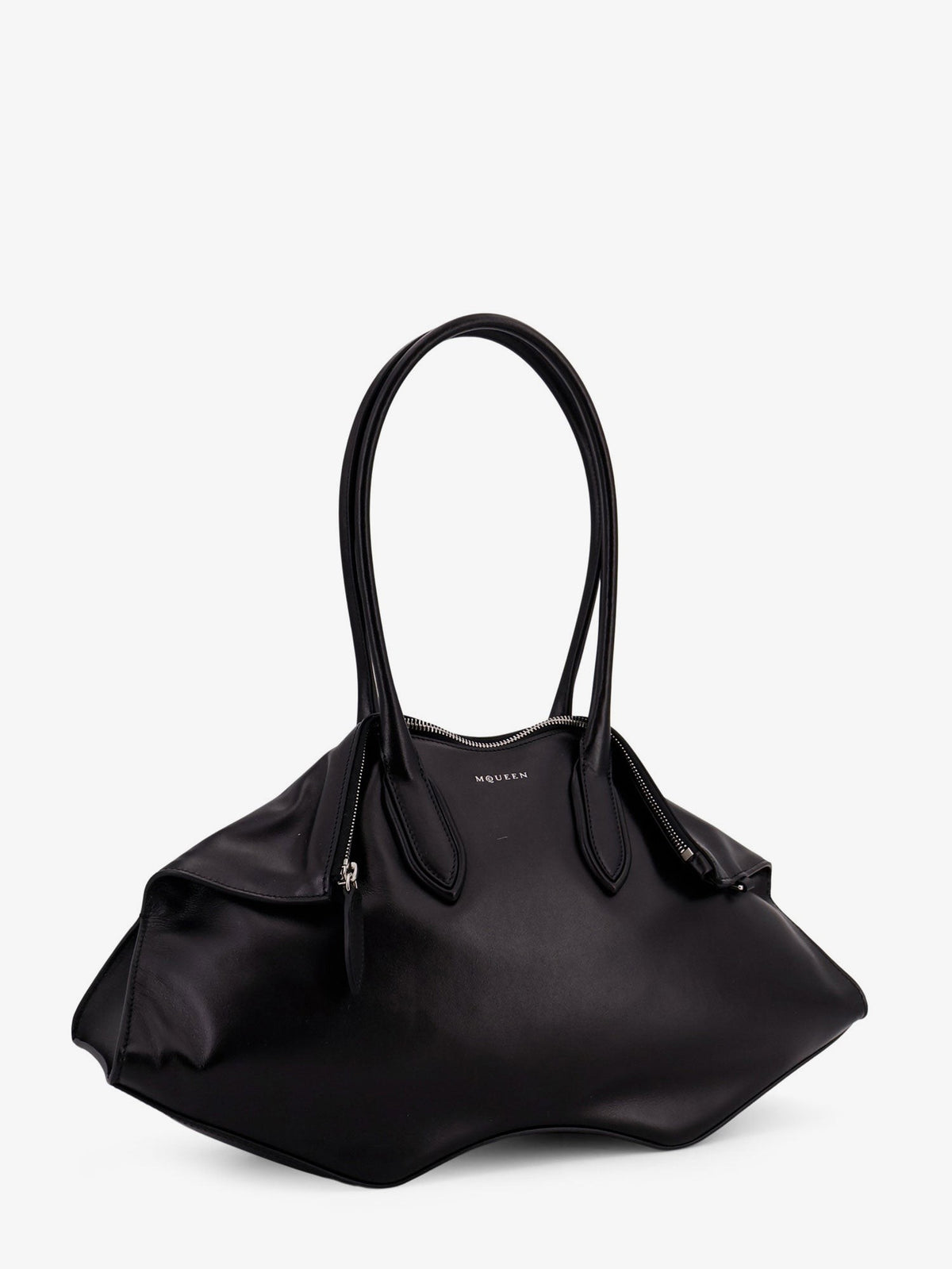 Alexander McQueen Women's Manta Leather Shoulder Bag Black