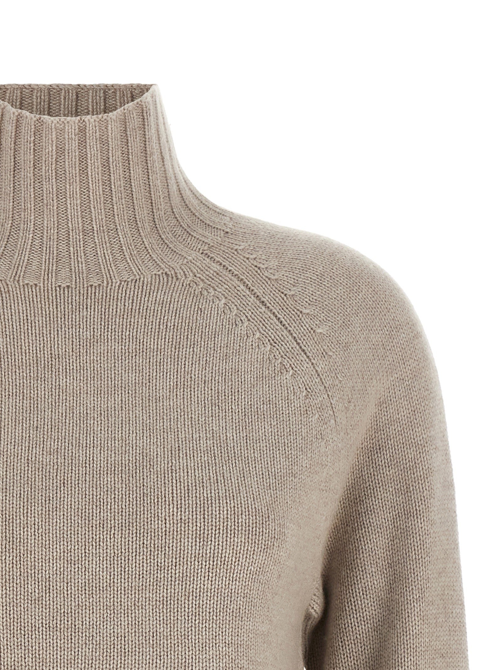 S MAX MARA Mantova High Neck Sweater Beige