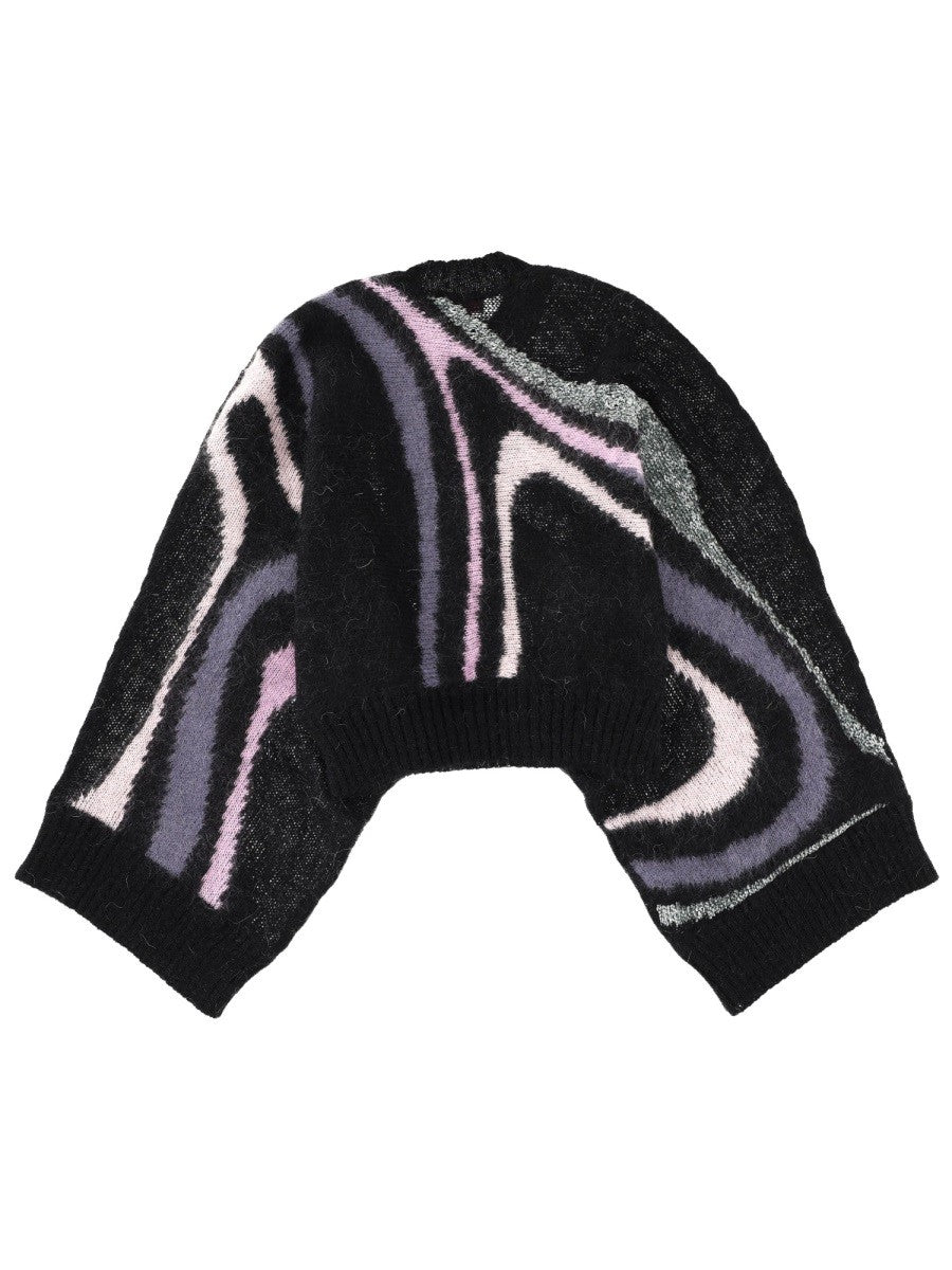 Pucci Women's Marble Inlay Print Sweater Blue, view 2