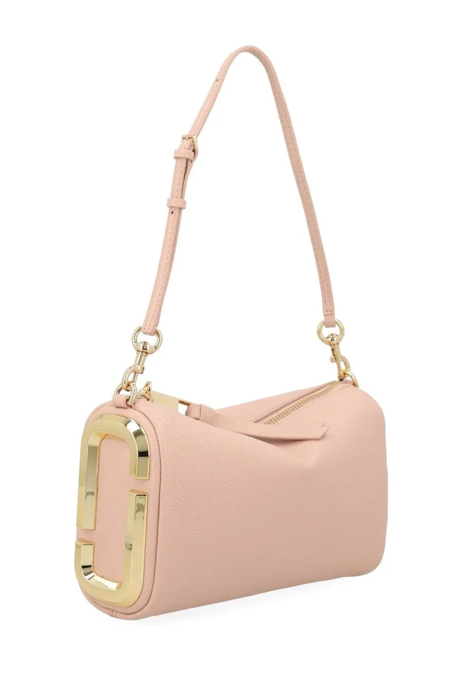 Marc Jacobs women’s borsa snapshot blue blush pink leather handbag with gold-tone logo clasp and matching shoulder strap