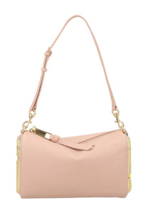 Marc Jacobs women’s borsa snapshot blue blush pink leather shoulder bag with gold-tone hardware cylindrical design
