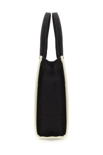Marc Jacobs women’s borsa the tote bag jacquard large black woven tote bag with cream trim and sturdy handles