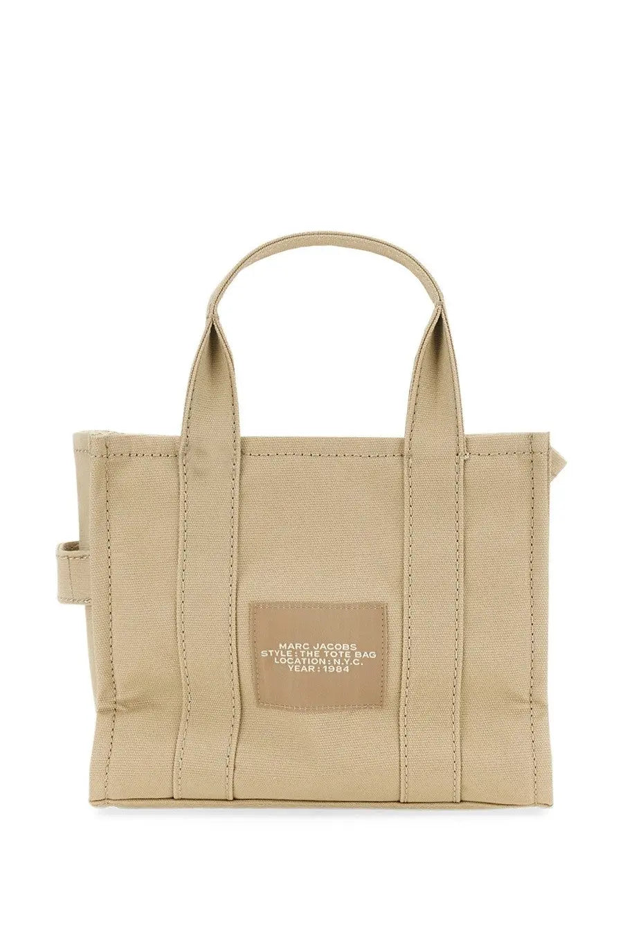 Beige canvas tote bag with matching marc jacobs patch label style the tote bag location n.y.c. from marc jacobs womens borsa