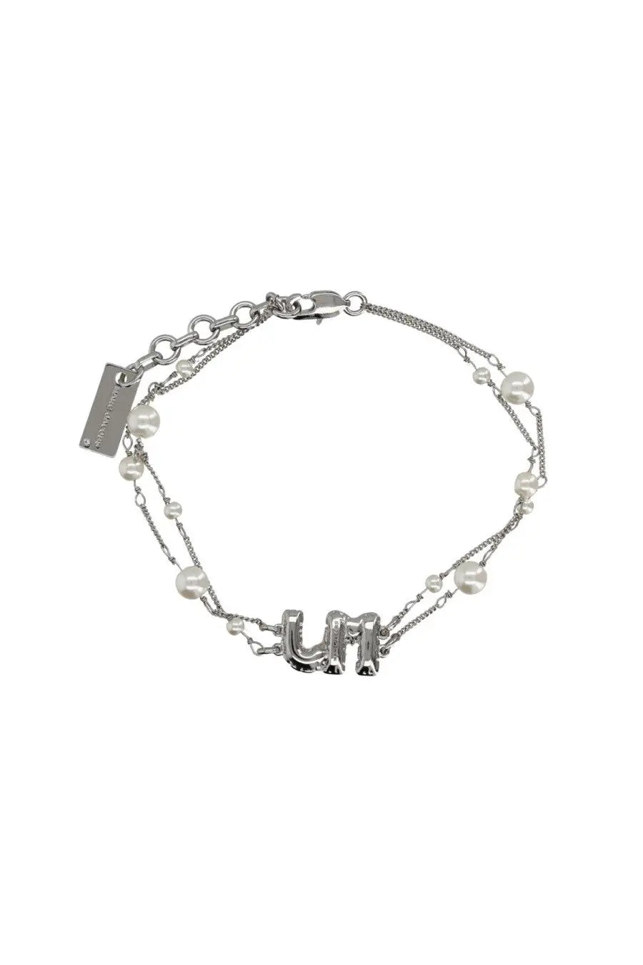 Marc Jacobs Women's Pearl MJ Baloon Bracelet Silver, view 2