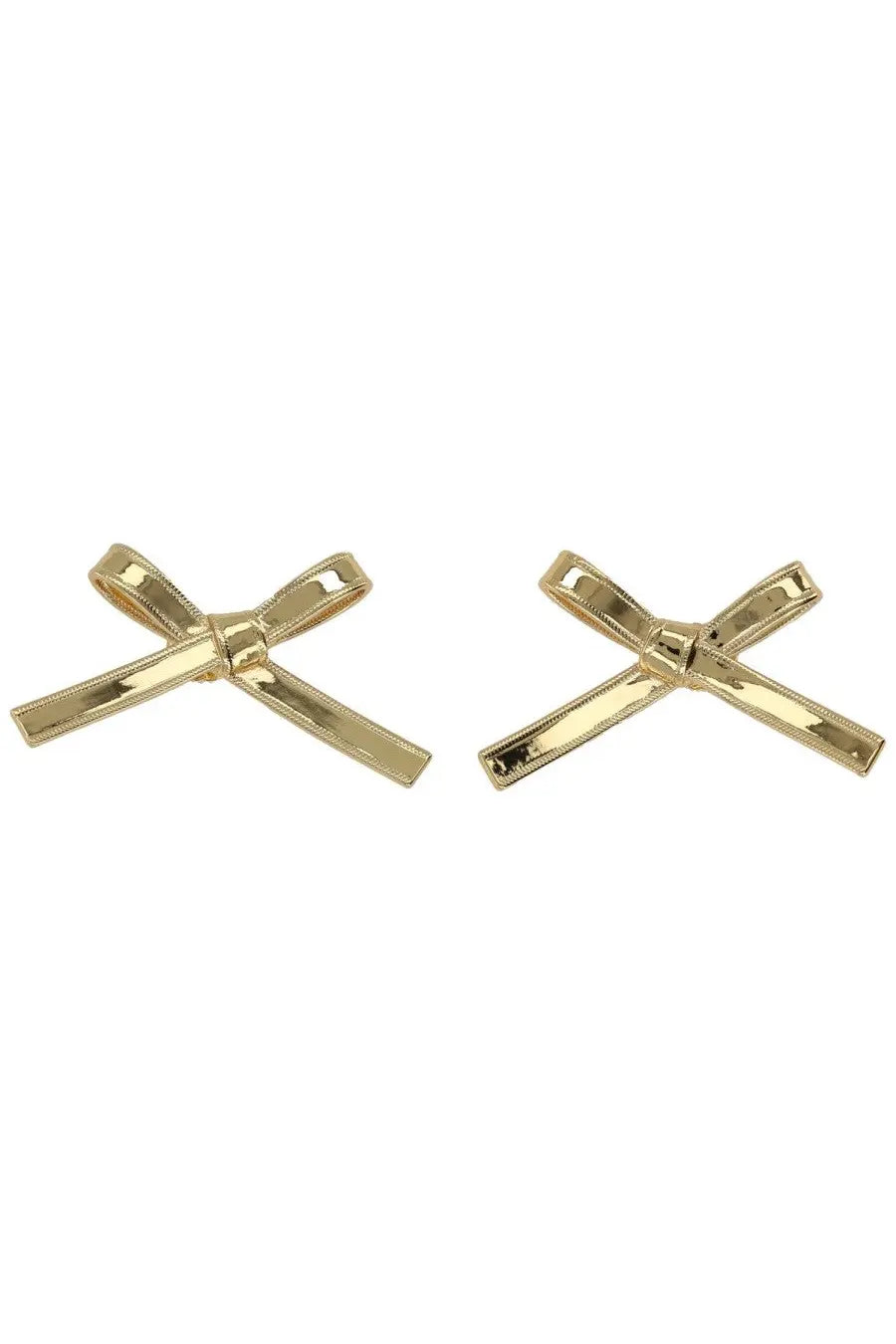 Marc Jacobs women’s orecchini the lingerie bow gold gold-colored metallic bow-shaped cufflinks with polished finish
