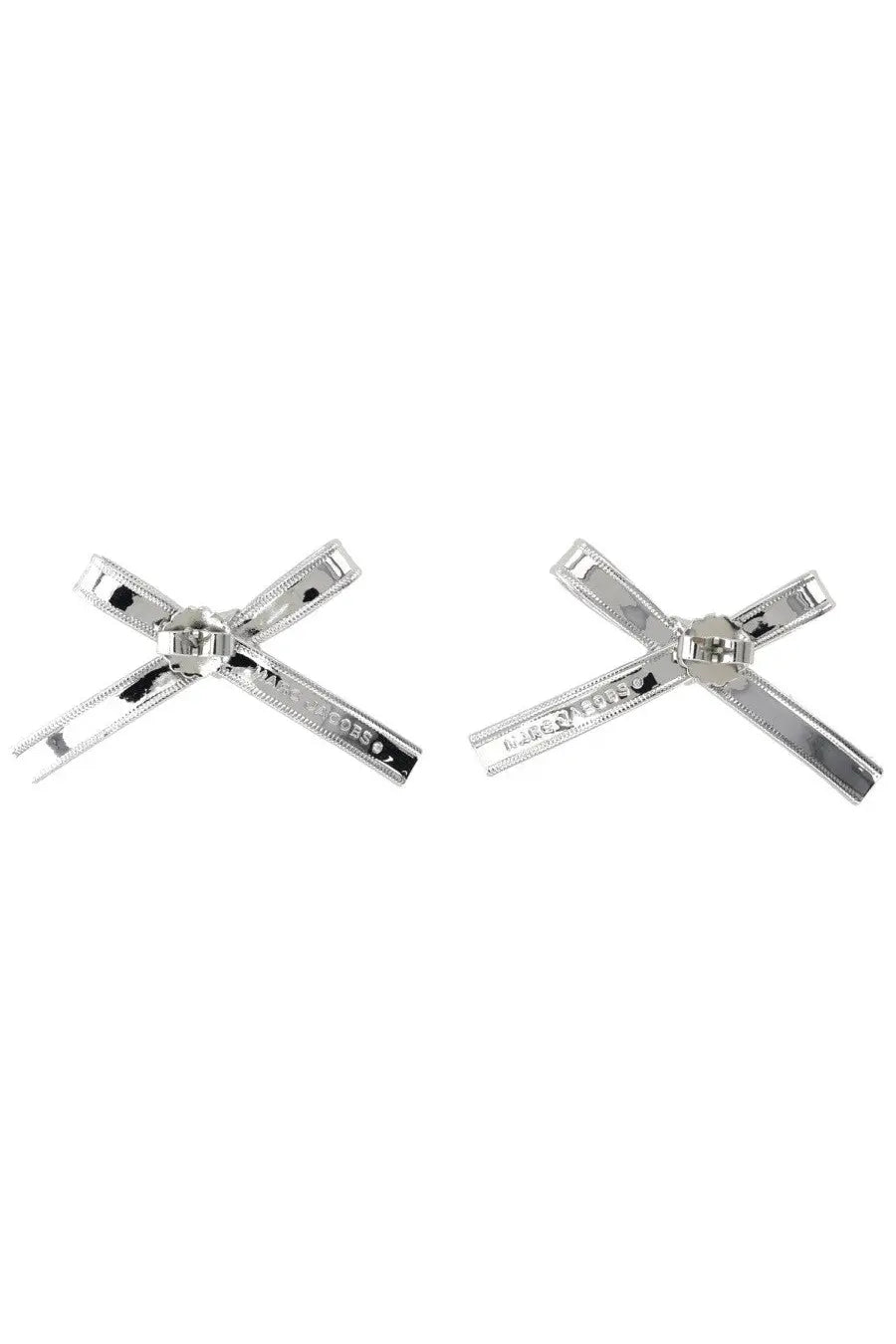 Marc Jacobs Women's the Lingerie Bow Earrings Silver, view 2