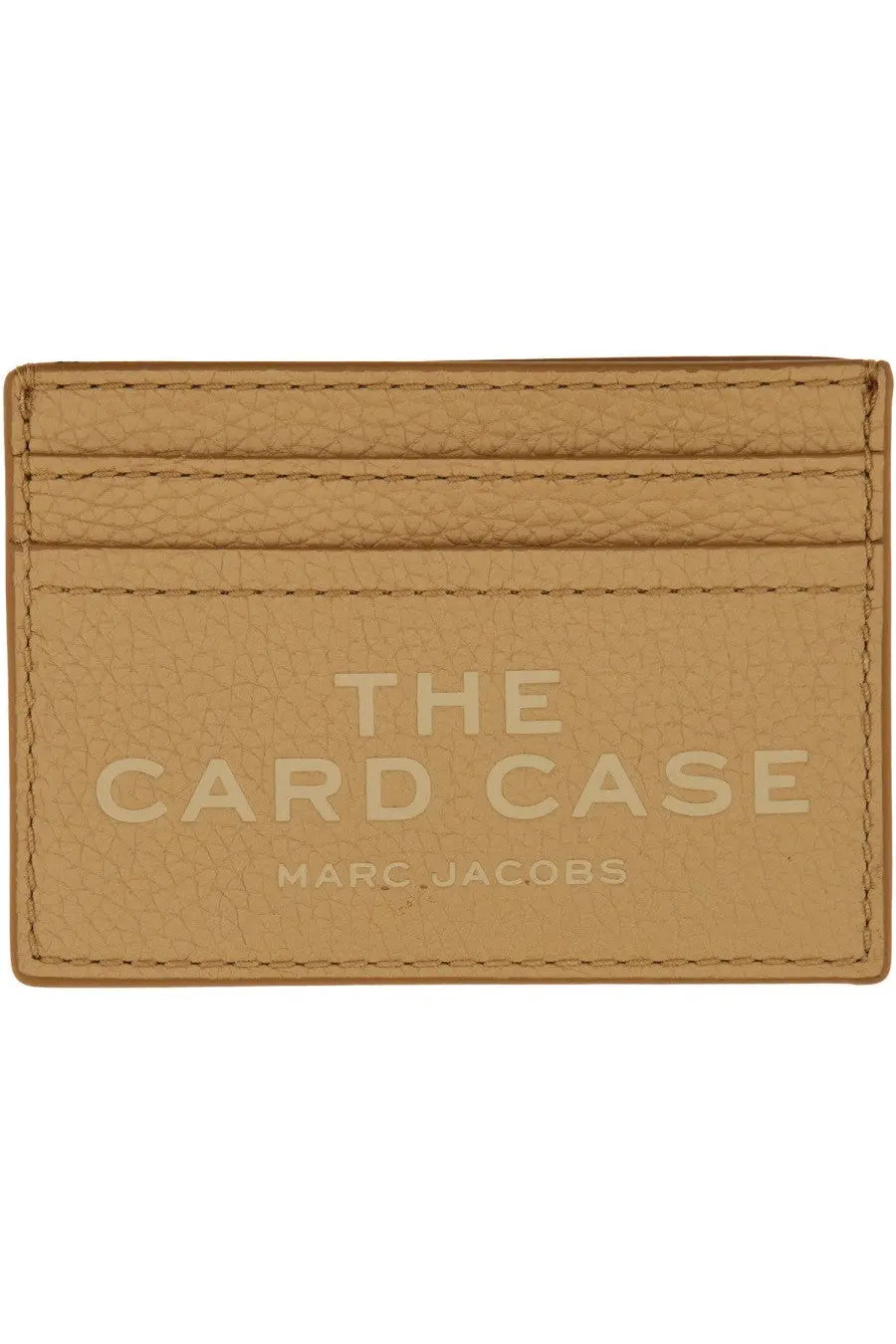 Tan leather Marc Jacobs women’s portacarte card case with embossed the card case marc jacobs branding