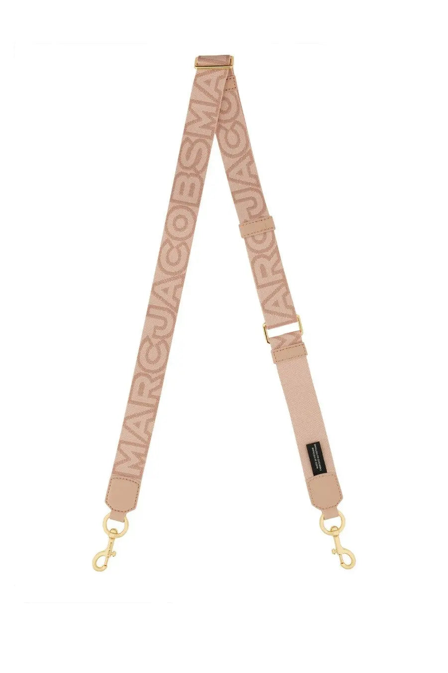 Marc Jacobs women’s beige shoulder strap with repeating logo print and gold-tone hardware for bags or purses