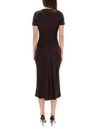 Staud Women's Marcel Midi Dress Brown, view 3