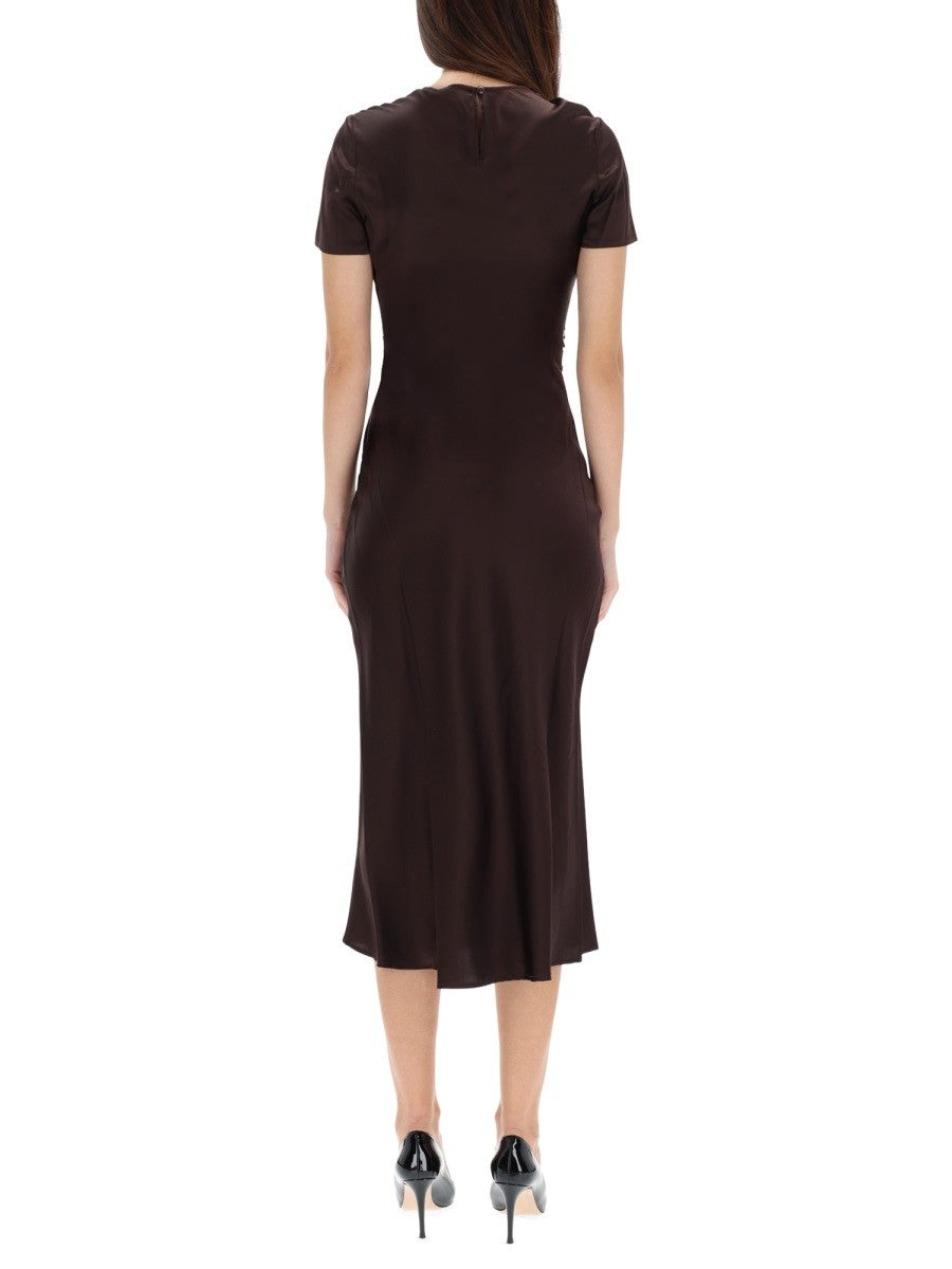 Staud Women's Marcel Midi Dress Brown, view 3