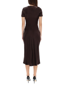 Staud Women's Marcel Midi Dress Brown, view 3