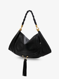 Chloé Women's Marcie Foulard Leather Shoulder Bag Black, view 3