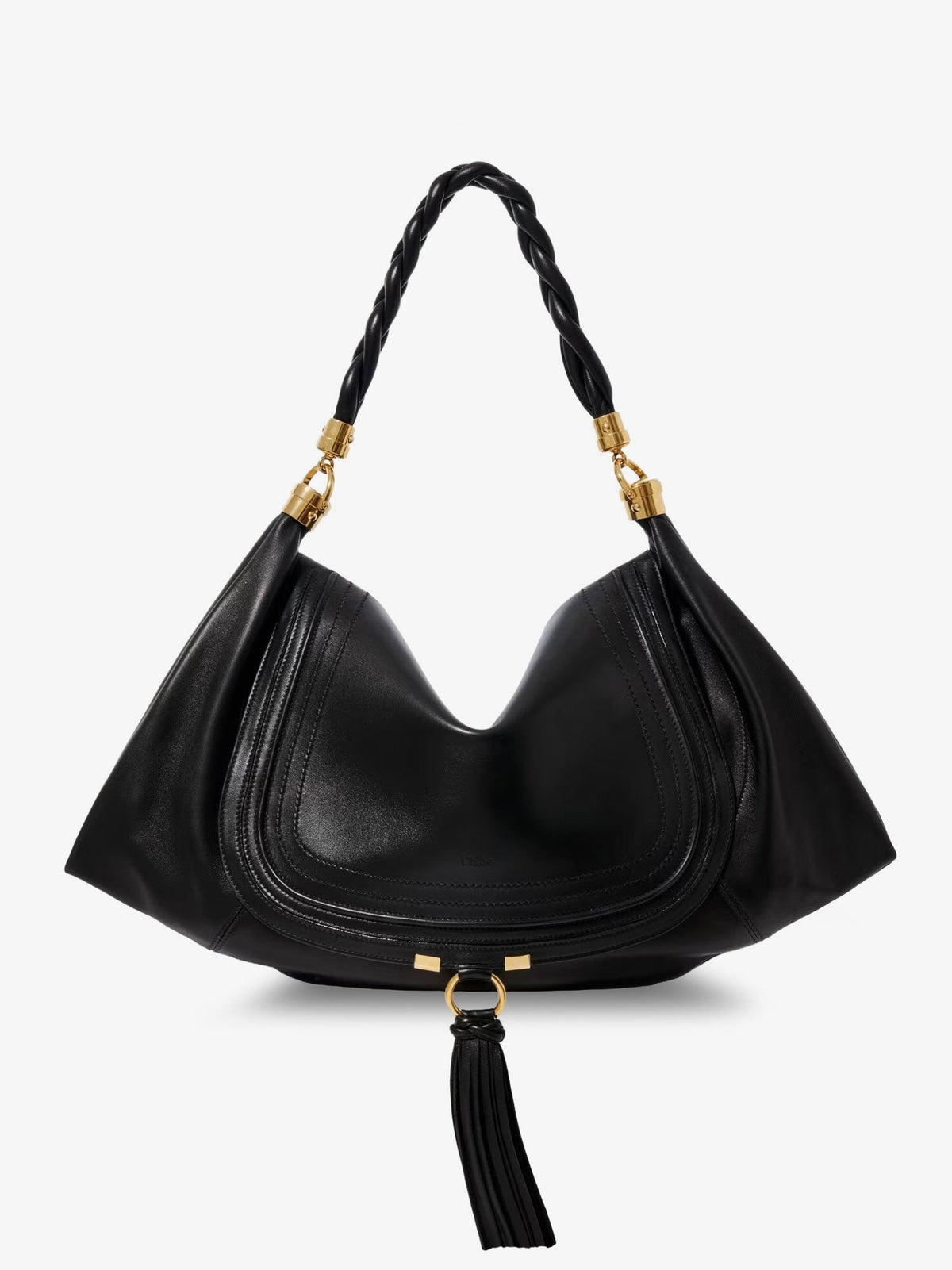 Chloé Women's Marcie Foulard Leather Shoulder Bag Black