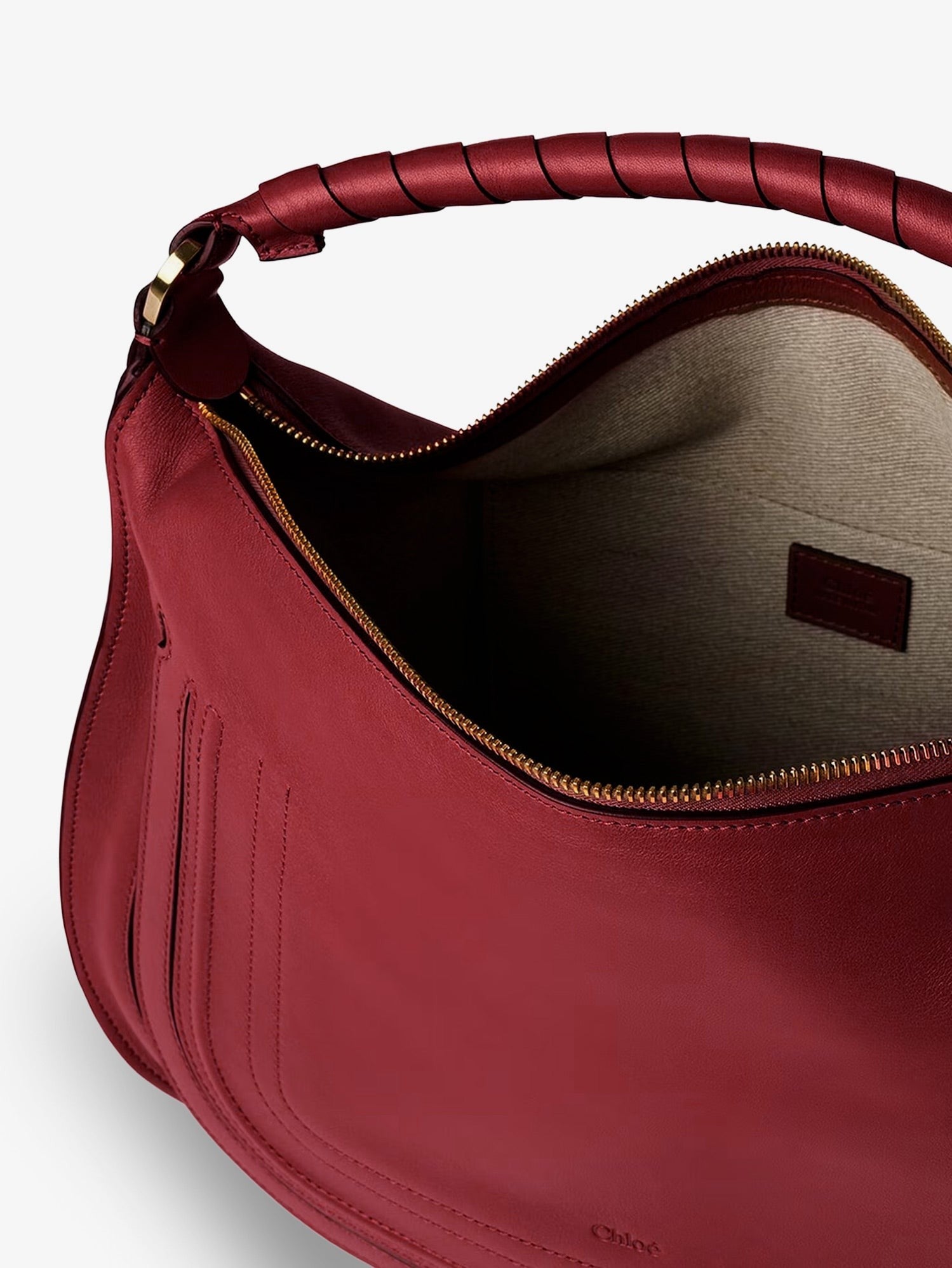 Chloé Women's Marcie Medium Leather Shoulder Bag Red