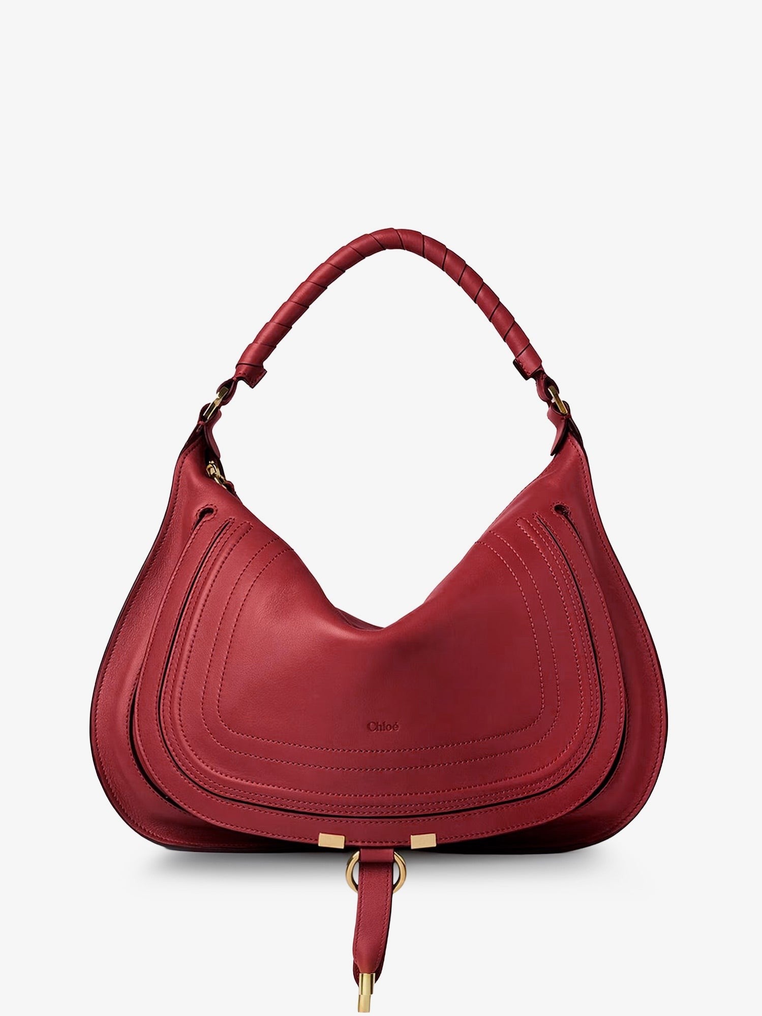 Chloé Women's Marcie Medium Leather Shoulder Bag Red