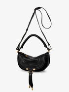 Chloé Women's Marcie Mini Leather Crossbody Bag Black, view 3