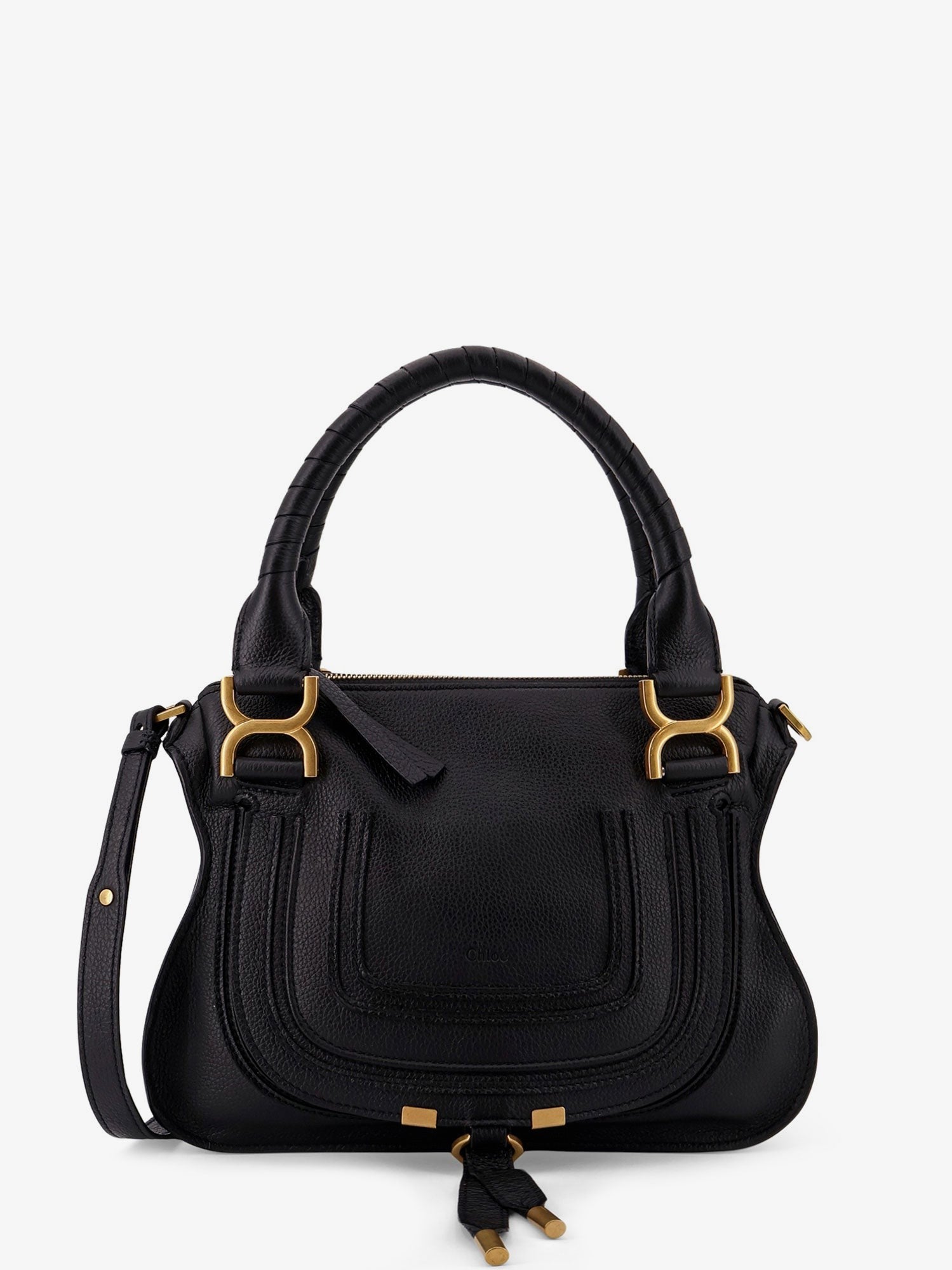 Chloé Women's Marcie Small Leather Crossbody Bag Black