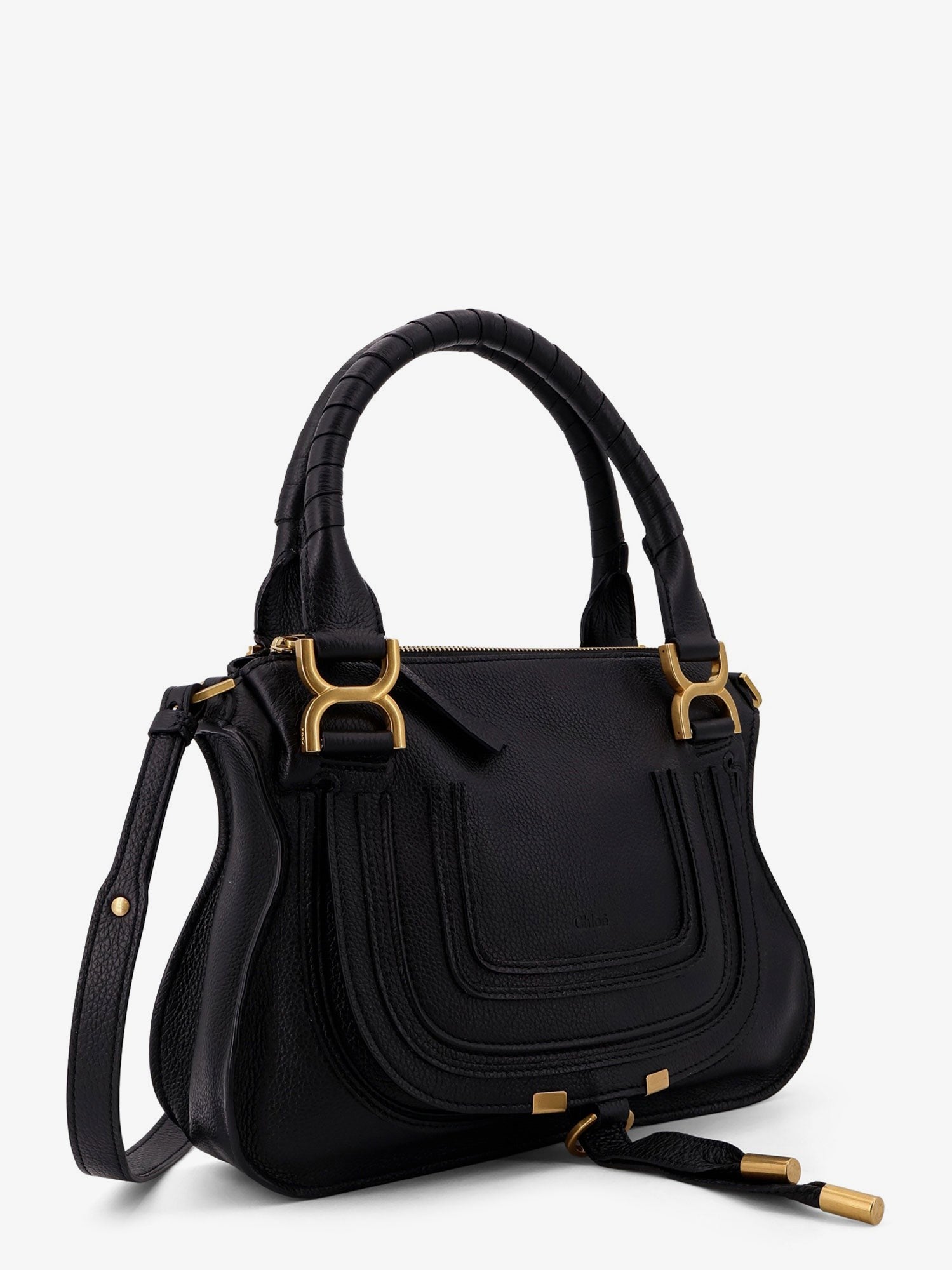 Chloé Women's Marcie Small Leather Crossbody Bag Black