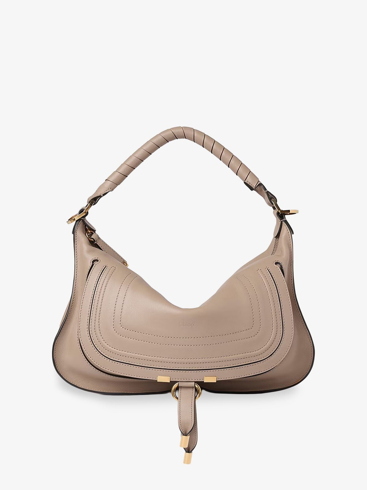 Chloé Women's Marcie Small Leather Shoulder Bag Grey