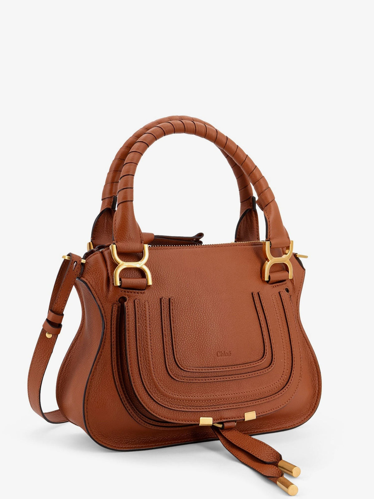 Chloé Women's Marcie Small Leather Shoulder Bag Beige