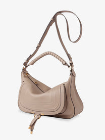Chloé Women's Marcie Small Leather Shoulder Bag Grey
