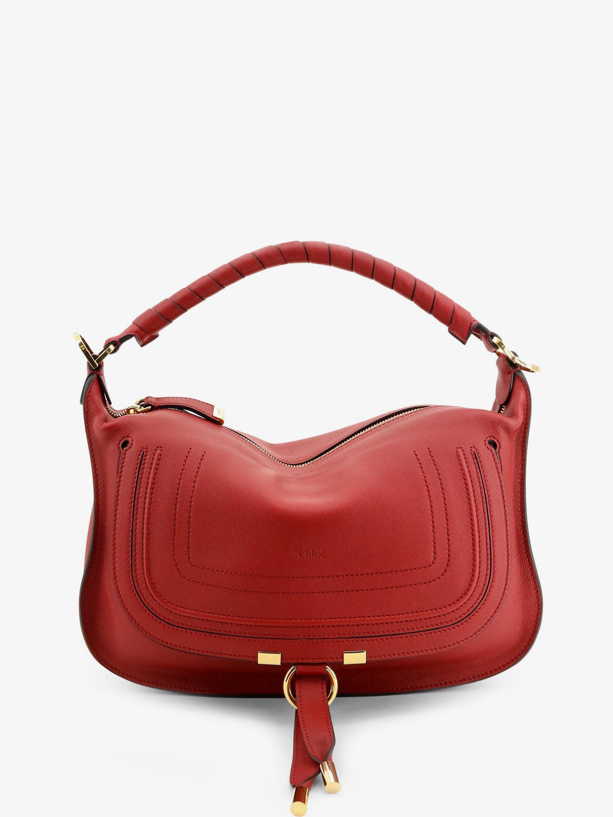 Chloé Women's Marcie Small Leather Shoulder Bag Red