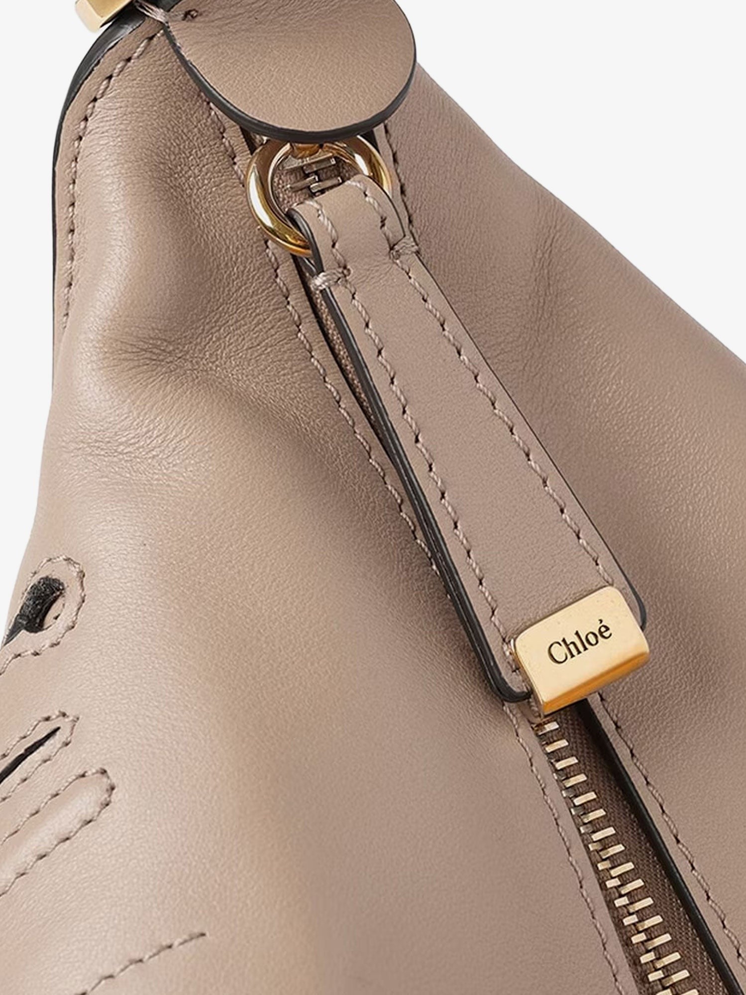 Chloé Women's Marcie Small Leather Shoulder Bag Grey