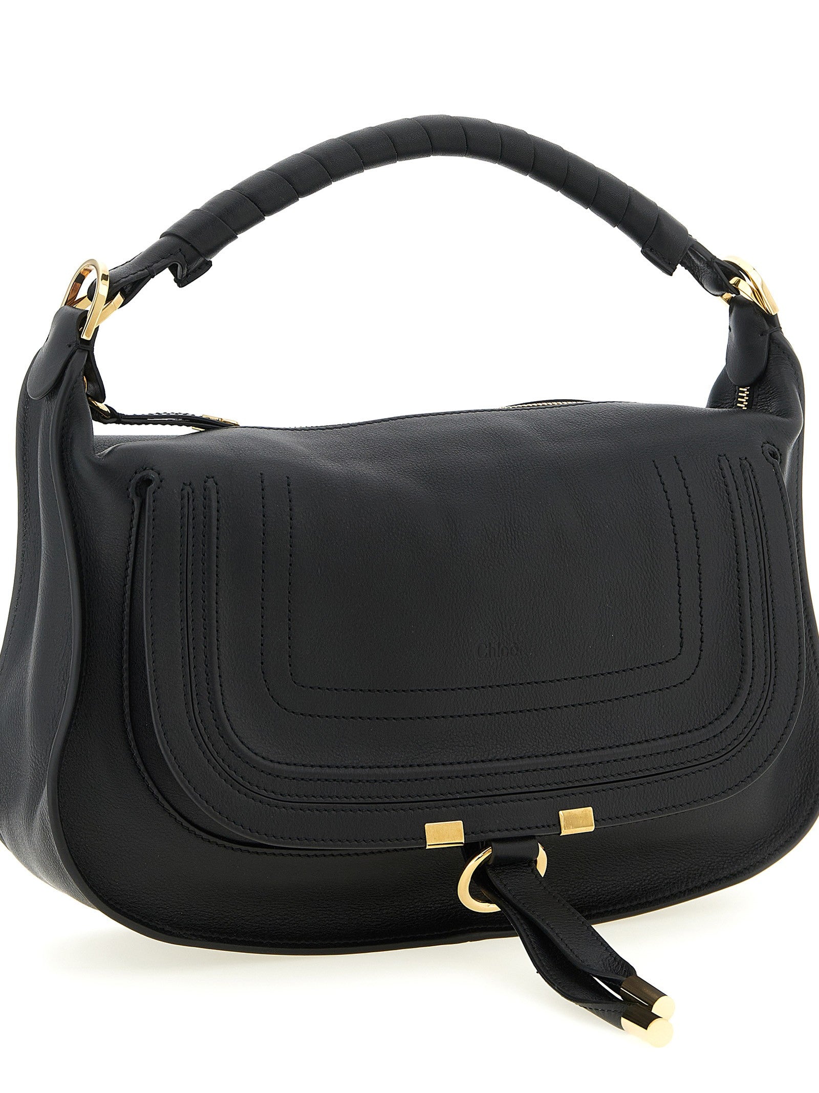 Chloé Women's Marcie Small Leather Shoulder Bag Black
