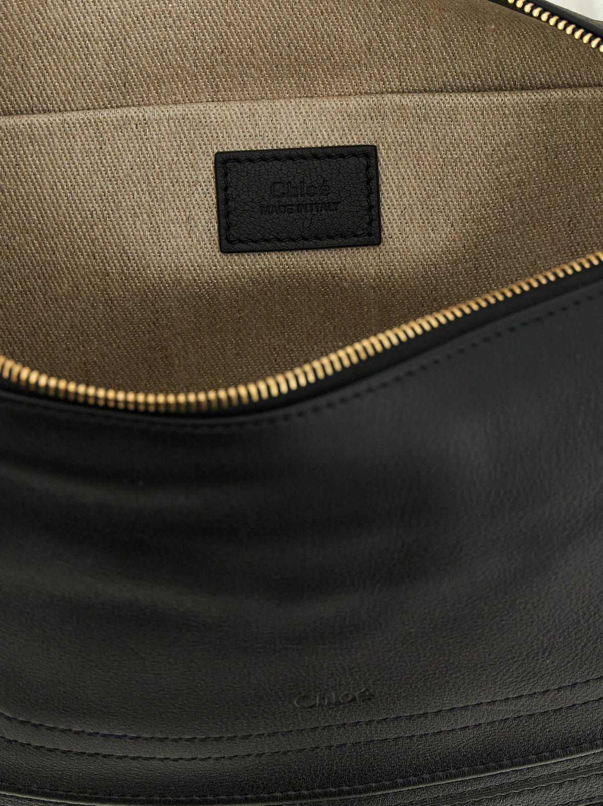 Chloé Women's Marcie Small Leather Shoulder Bag Black, view 4