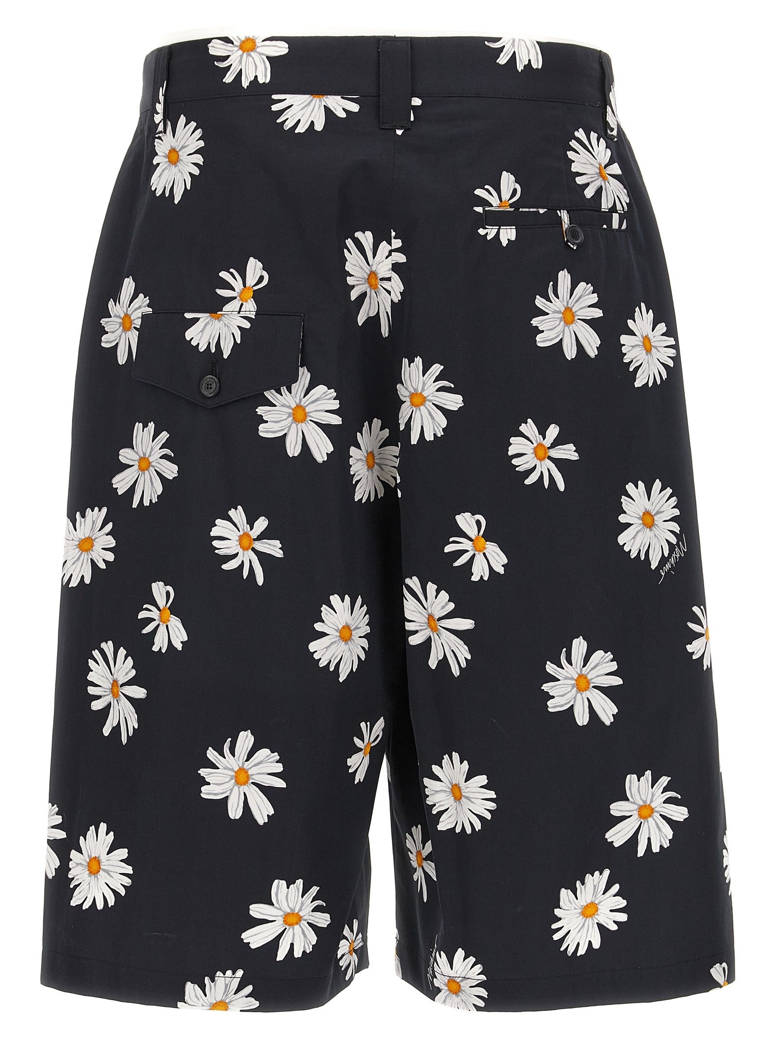 Moschino Margherite Print Bermuda Shorts Black