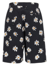 Moschino Margherite Print Bermuda Shorts Black