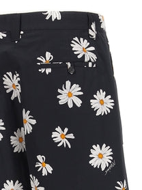 Moschino Margherite Print Bermuda Shorts Black