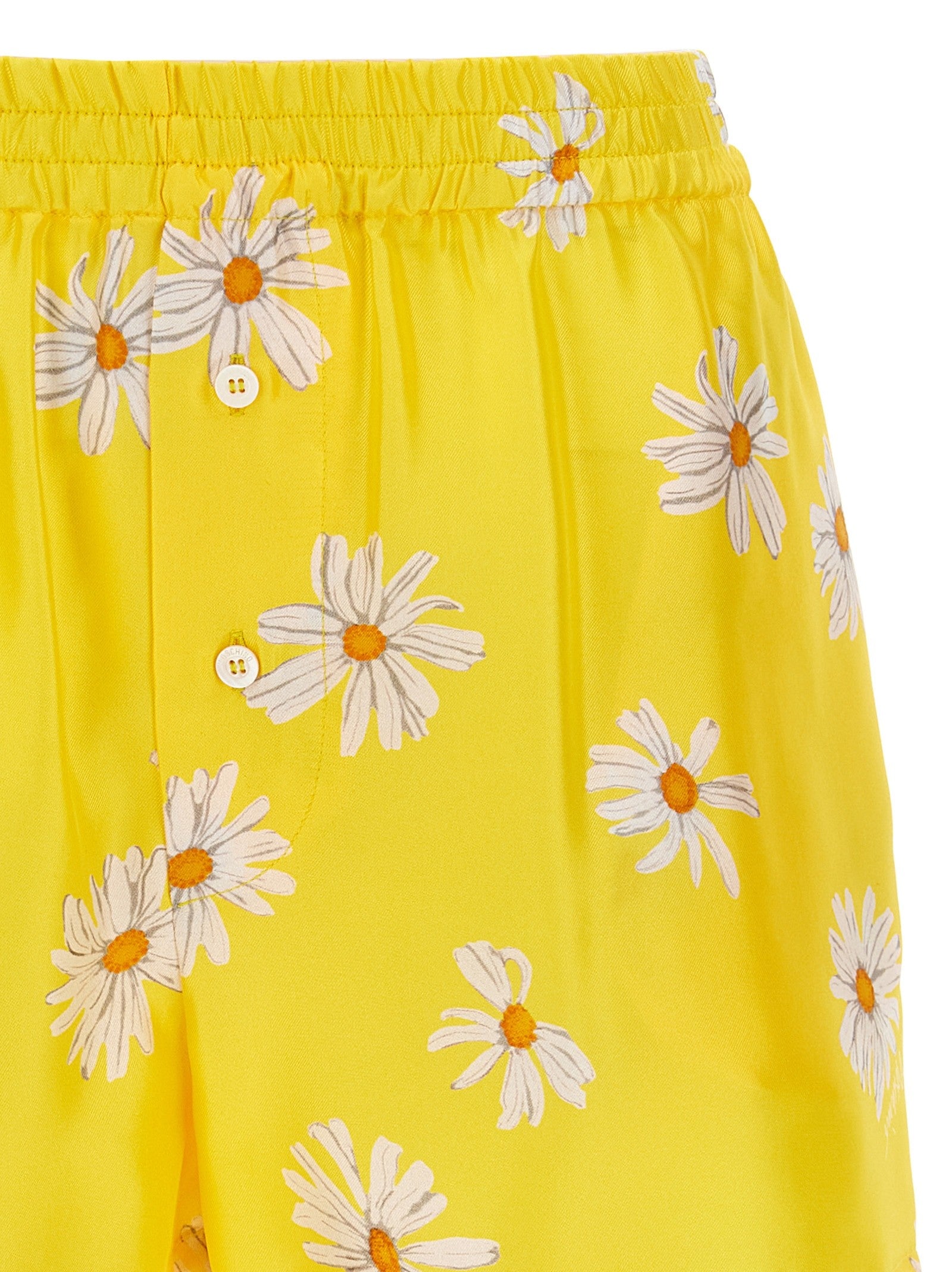 Moschino Margherite Print Shorts Yellow
