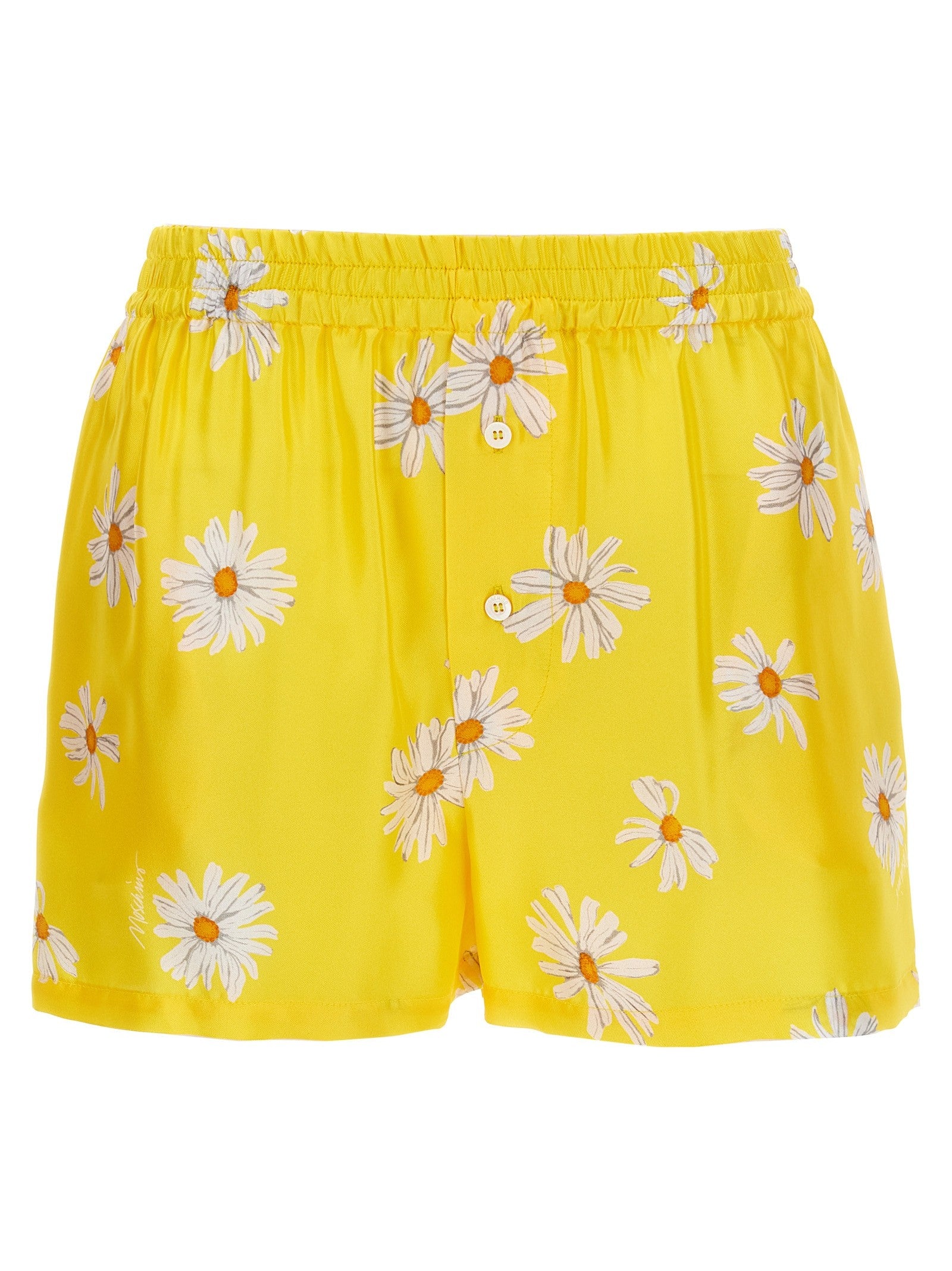 Moschino Margherite Print Shorts Yellow