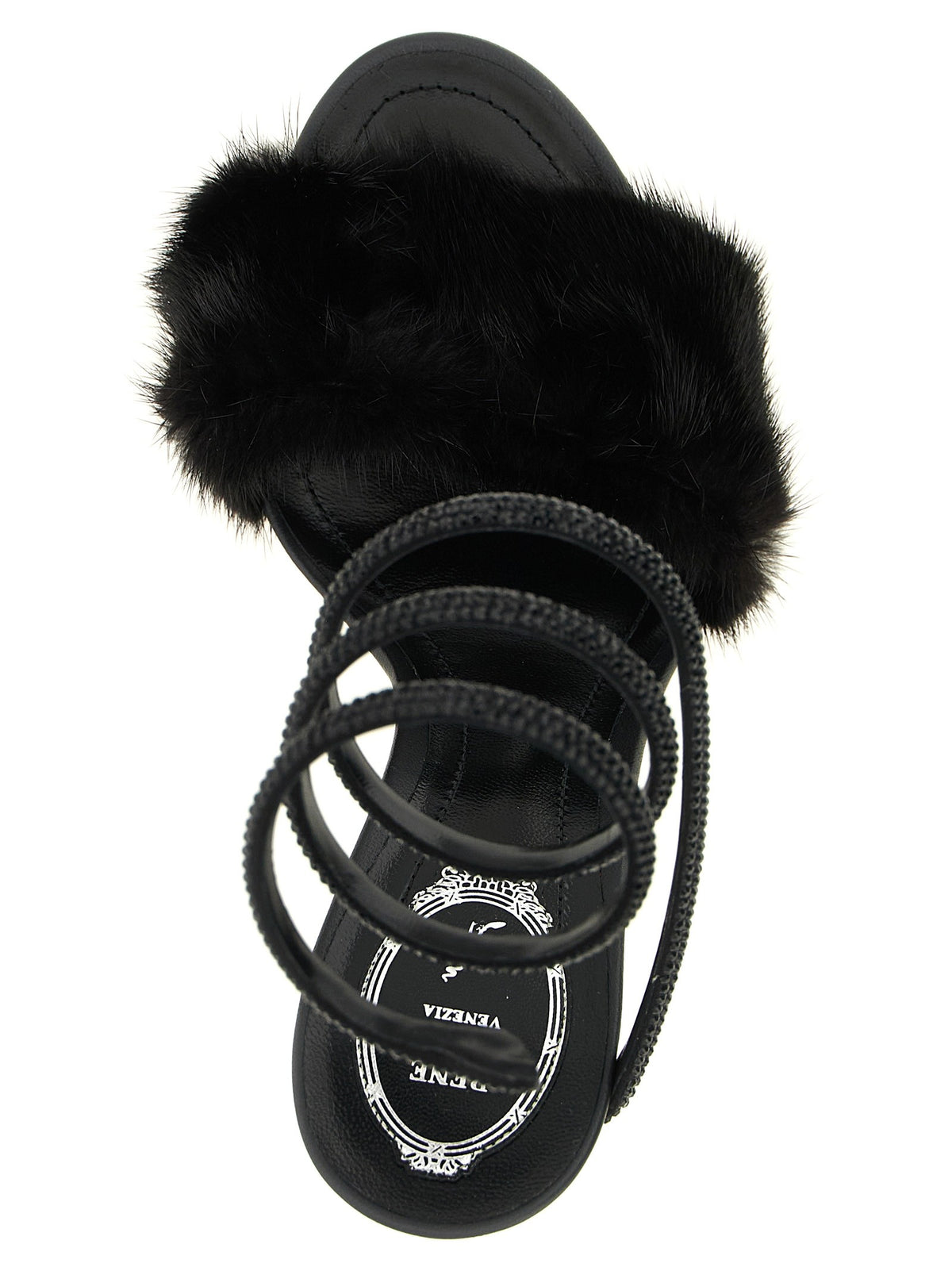 Rene Caovilla Margot Sandals Black, view 4