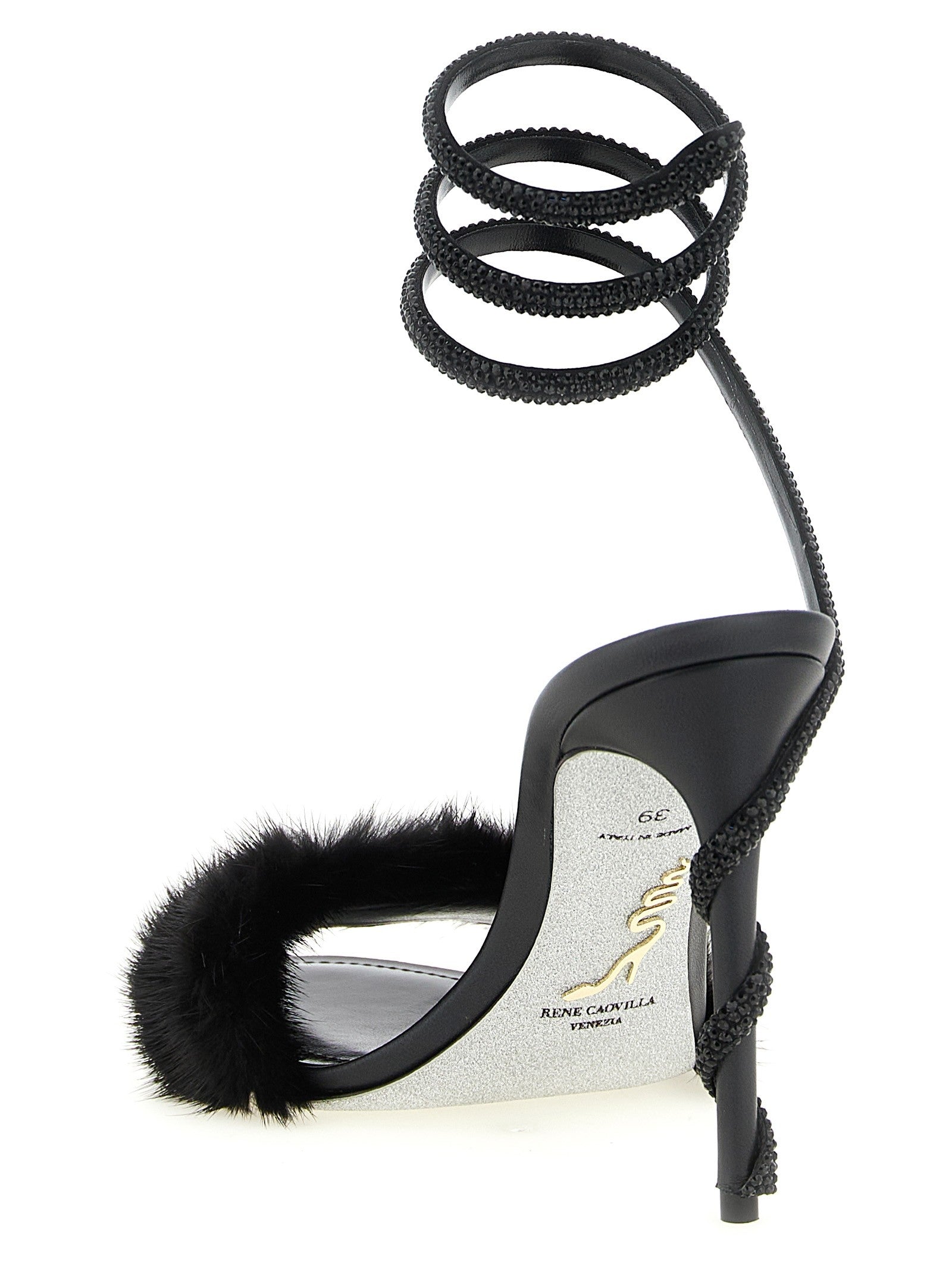 Rene Caovilla Margot Sandals Black