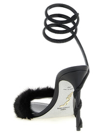 Rene Caovilla Margot Sandals Black