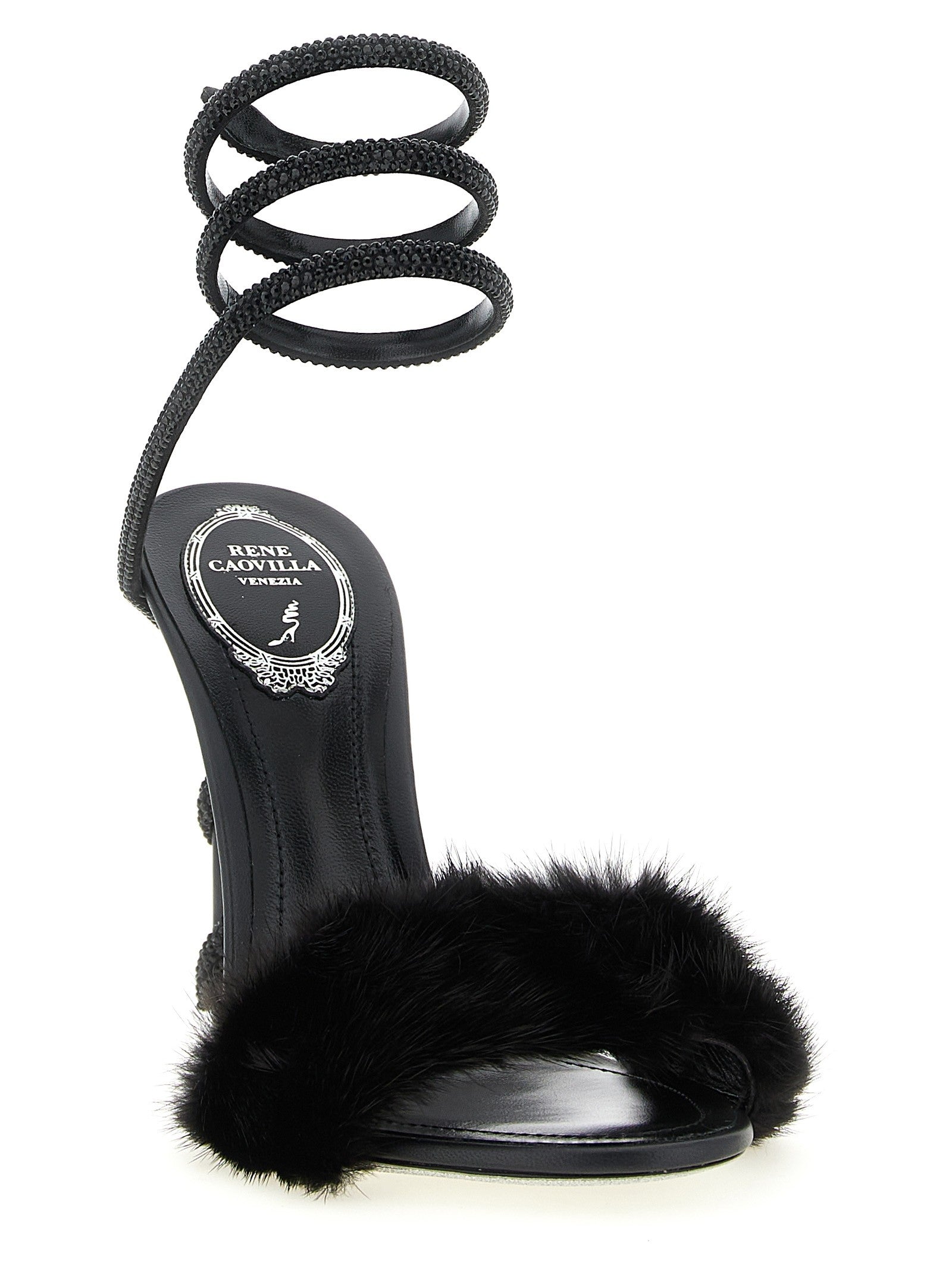 Rene Caovilla Margot Sandals Black