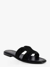 Celine Women's Marina Suede Sandals Black